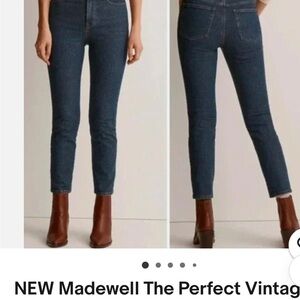 Madewell Blue Straight Leg Jeans